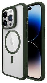 Buddi Hybrid Apple iPhone 15 Pro Hoesje MagSafe Back Cover Transparant Groen
