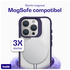 Buddi Hybrid Apple iPhone 15 Pro Hoesje MagSafe Back Cover Transparant Paars afbeelding 3