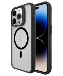 Buddi Hybrid Apple iPhone 15 Pro Hoesje MagSafe Back Cover Matte Zwart afbeelding