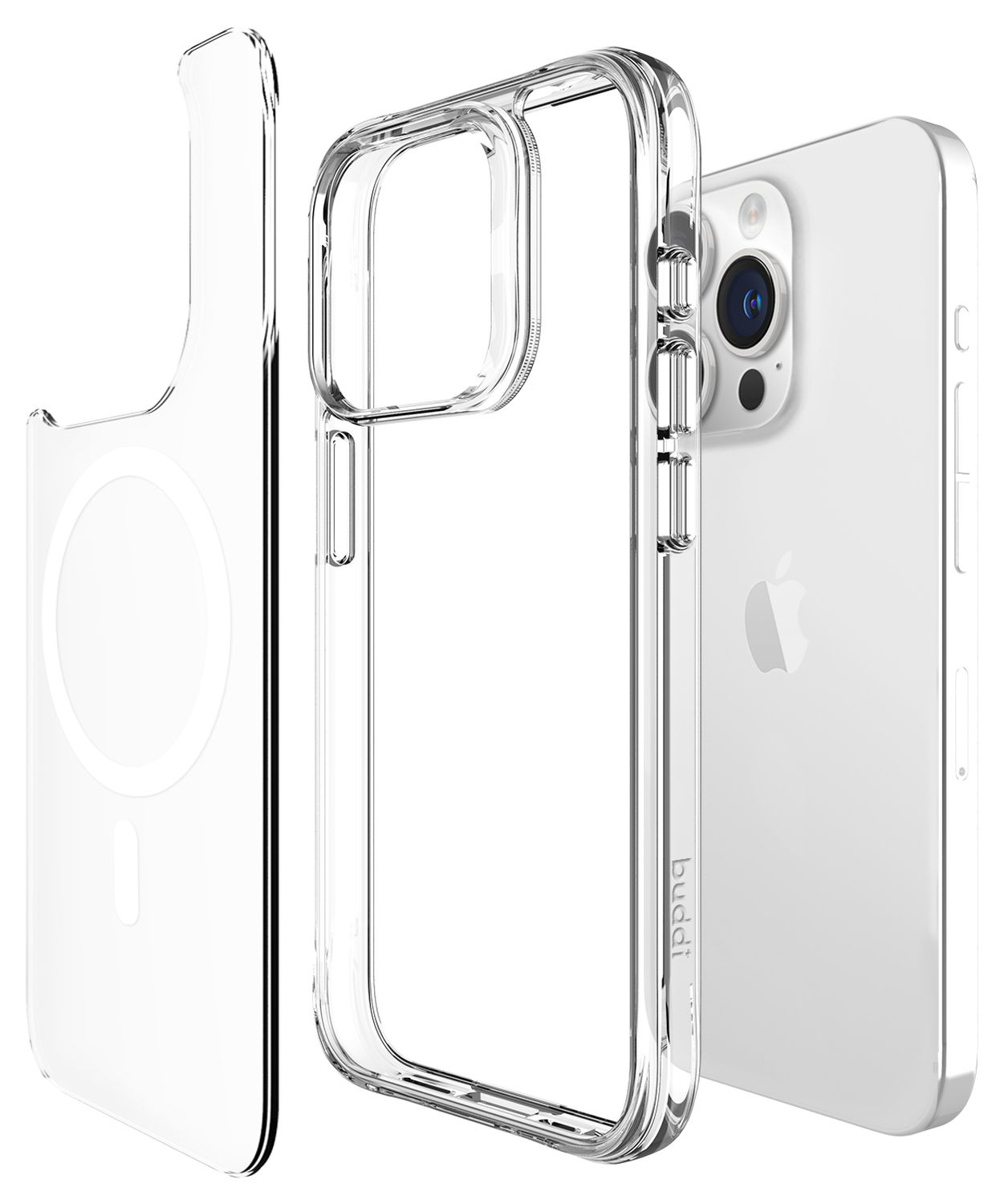 Buddi Core Apple iPhone 15 Pro Max Hoesje MagSafe Back Cover Transparant afbeelding 10