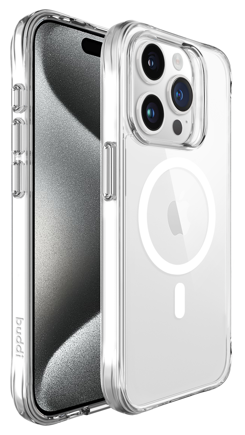 Buddi Core Apple iPhone 15 Pro Max Hoesje MagSafe Back Cover Transparant afbeelding 8