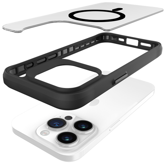 Buddi Hybrid Apple iPhone 15 Pro Max Hoesje MagSafe Back Cover Matte Zwart afbeelding 10