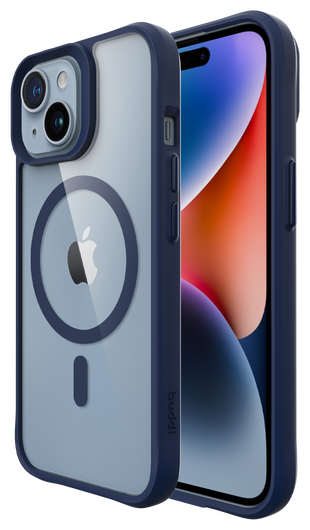 Buddi Hybrid Apple iPhone 15 / 14 / 13 Hoesje MagSafe Transparant Blauw afbeelding 1