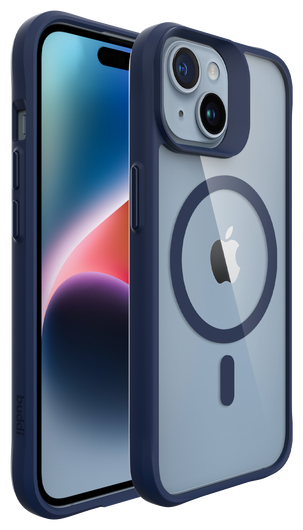 Buddi Hybrid Apple iPhone 15 / 14 / 13 Hoesje MagSafe Transparant Blauw afbeelding 8