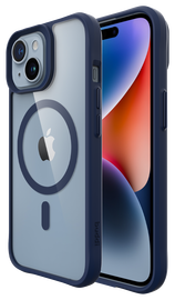 Buddi Hybrid Apple iPhone 15 / 14 / 13 Hoesje MagSafe Transparant Blauw