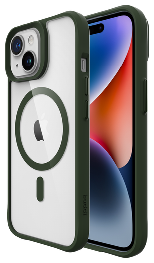 Buddi Hybrid Apple iPhone 15 / 14 / 13 Hoesje MagSafe Transparant Groen afbeelding 1