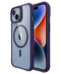 Buddi Hybrid Apple iPhone 15 / 14 / 13 Hoesje MagSafe Transparant Paars afbeelding