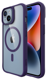Buddi Hybrid Apple iPhone 15 / 14 / 13 Hoesje MagSafe Transparant Paars
