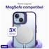 Buddi Hybrid Apple iPhone 15 / 14 / 13 Hoesje MagSafe Transparant Paars afbeelding 3