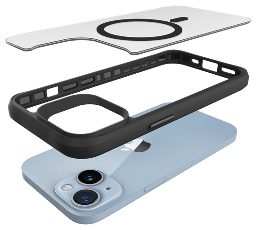 Buddi Hybrid Apple iPhone 15 / 14 / 13 Hoesje MagSafe Back Cover Matte Zwart afbeelding 10