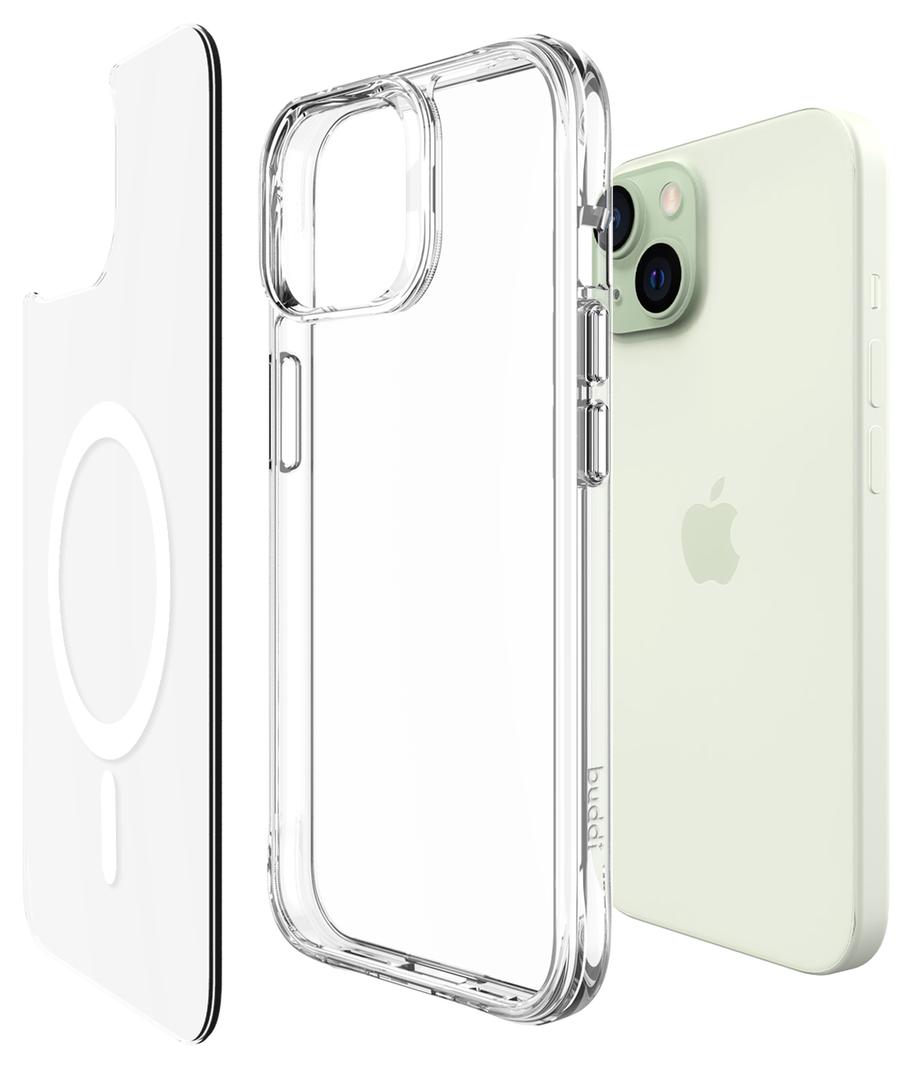 Buddi Core Apple iPhone 15 Hoesje MagSafe Back Cover Transparant afbeelding 8