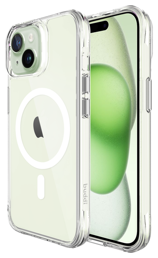 Buddi Core Apple iPhone 15 Hoesje MagSafe Back Cover Transparant afbeelding 1