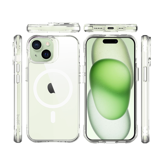 Buddi Core Apple iPhone 15 Hoesje MagSafe Back Cover Transparant afbeelding 10