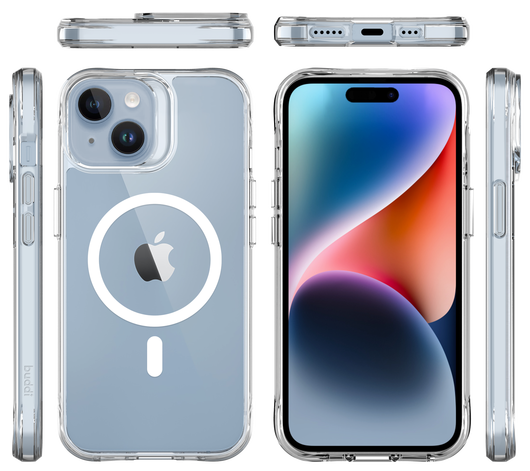 Buddi Core Apple iPhone 14 / 13 Hoesje MagSafe Back Cover Transparant afbeelding 10