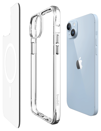 Buddi Core Apple iPhone 14 / 13 Hoesje MagSafe Back Cover Transparant afbeelding 9