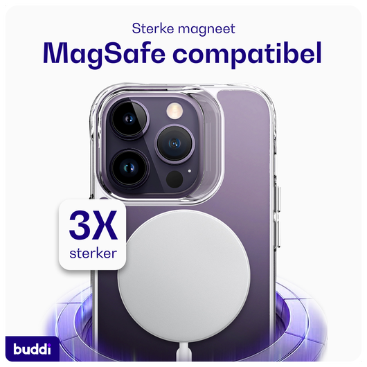 Buddi Core Apple iPhone 14 Pro Hoesje MagSafe Back Cover Transparant afbeelding 3