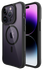 Buddi Hybrid Apple iPhone 14 Pro Max Hoesje MagSafe Back Cover Transparant Zwart afbeelding 1