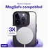 Buddi Hybrid Apple iPhone 14 Pro Max Hoesje MagSafe Back Cover Transparant Zwart afbeelding 3