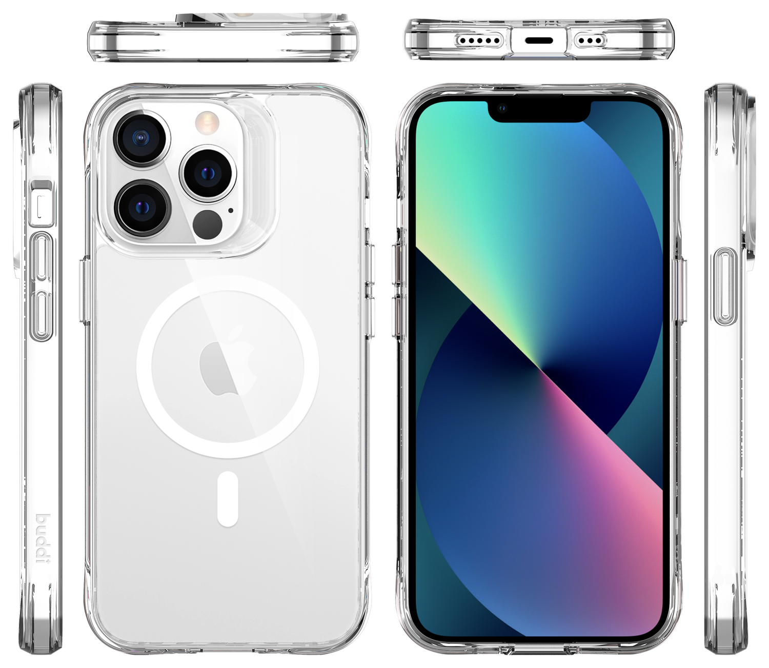 Buddi Core Apple iPhone 13 Pro Hoesje MagSafe Back Cover Transparant afbeelding 10