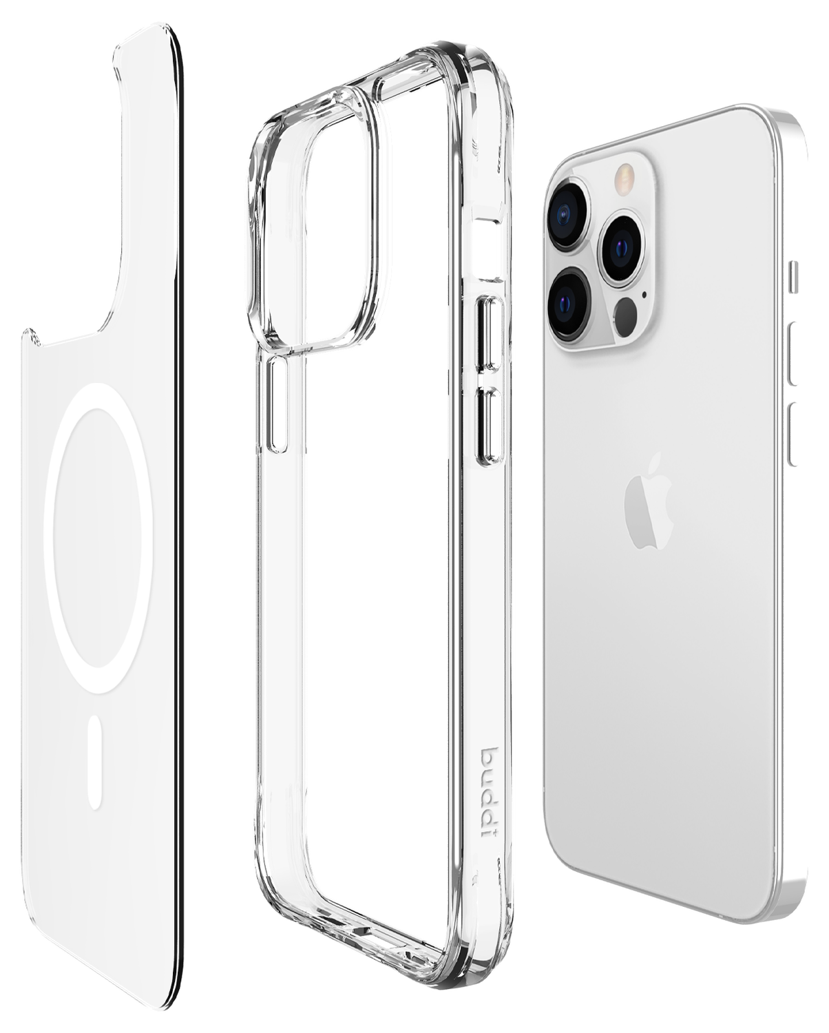 Buddi Core Apple iPhone 13 Pro Hoesje MagSafe Back Cover Transparant afbeelding 9
