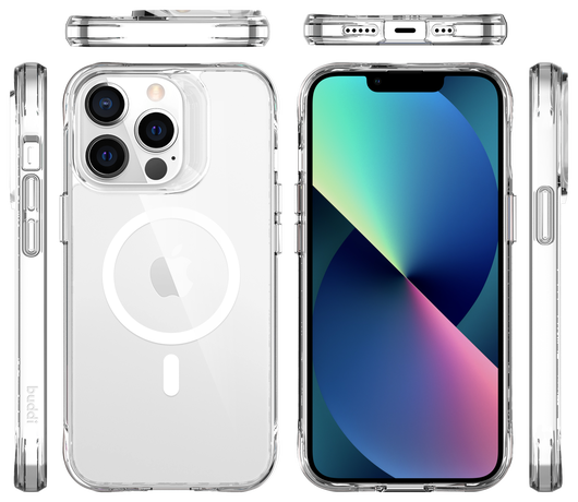Buddi Core Apple iPhone 13 Pro Hoesje MagSafe Back Cover Transparant afbeelding 10