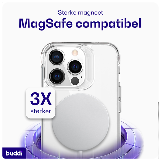 Buddi Core Apple iPhone 13 Pro Hoesje MagSafe Back Cover Transparant afbeelding 3
