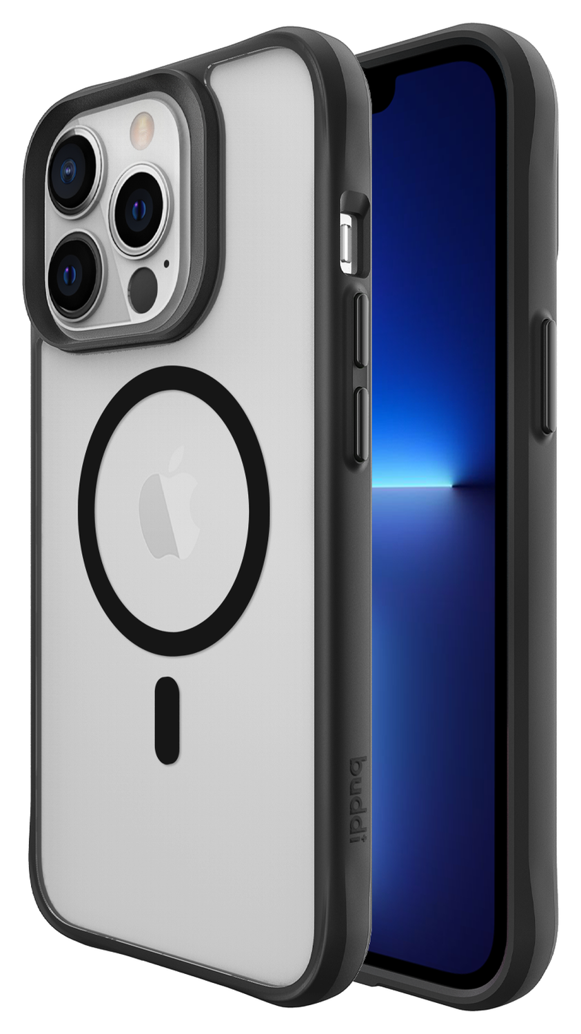 Buddi Hybrid Apple iPhone 13 Pro Hoesje MagSafe Back Cover Matte Zwart afbeelding 1
