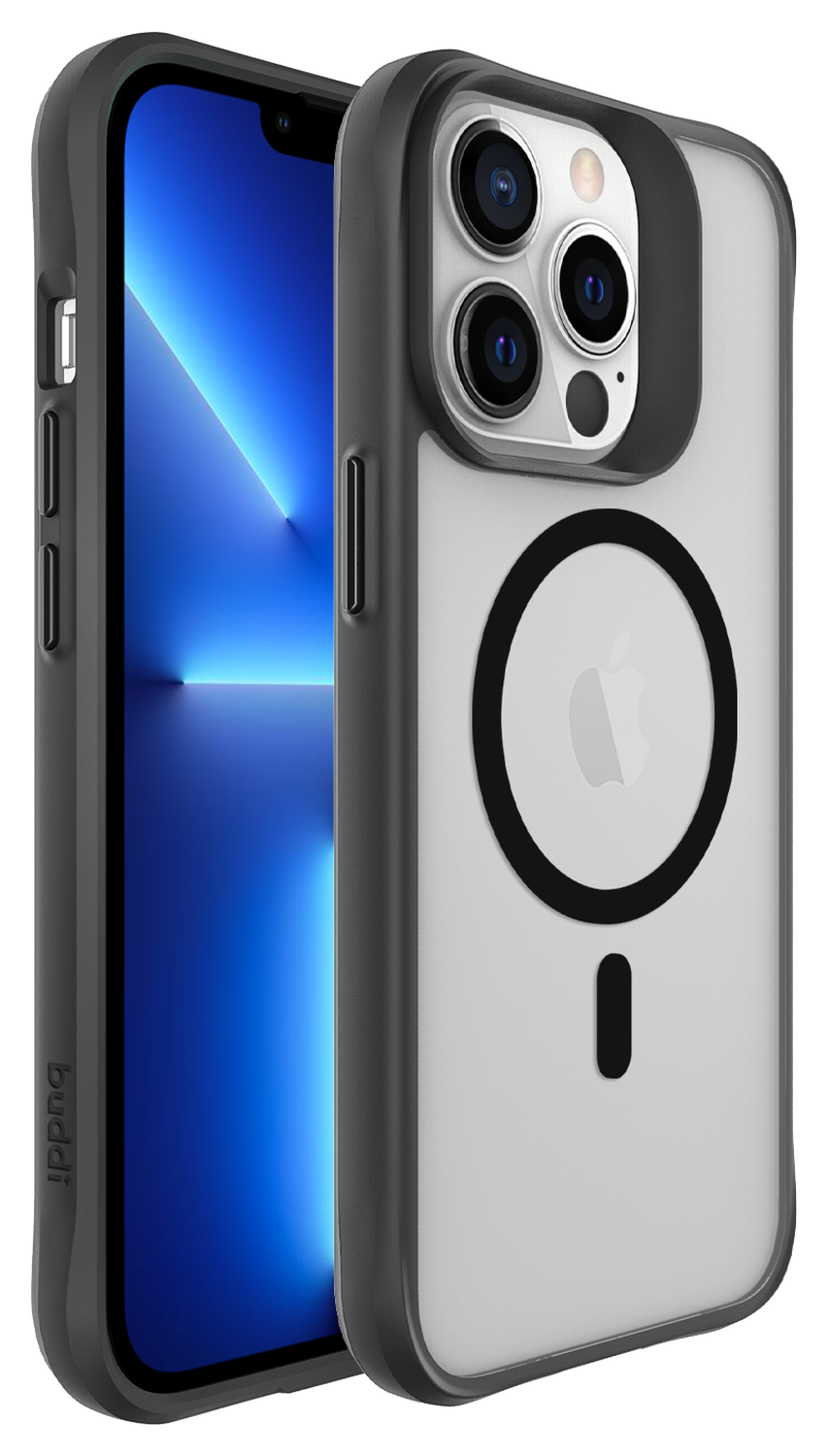 Buddi Hybrid Apple iPhone 13 Pro Hoesje MagSafe Back Cover Matte Zwart afbeelding 8