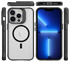 Buddi Hybrid Apple iPhone 13 Pro Hoesje MagSafe Back Cover Matte Zwart afbeelding 9