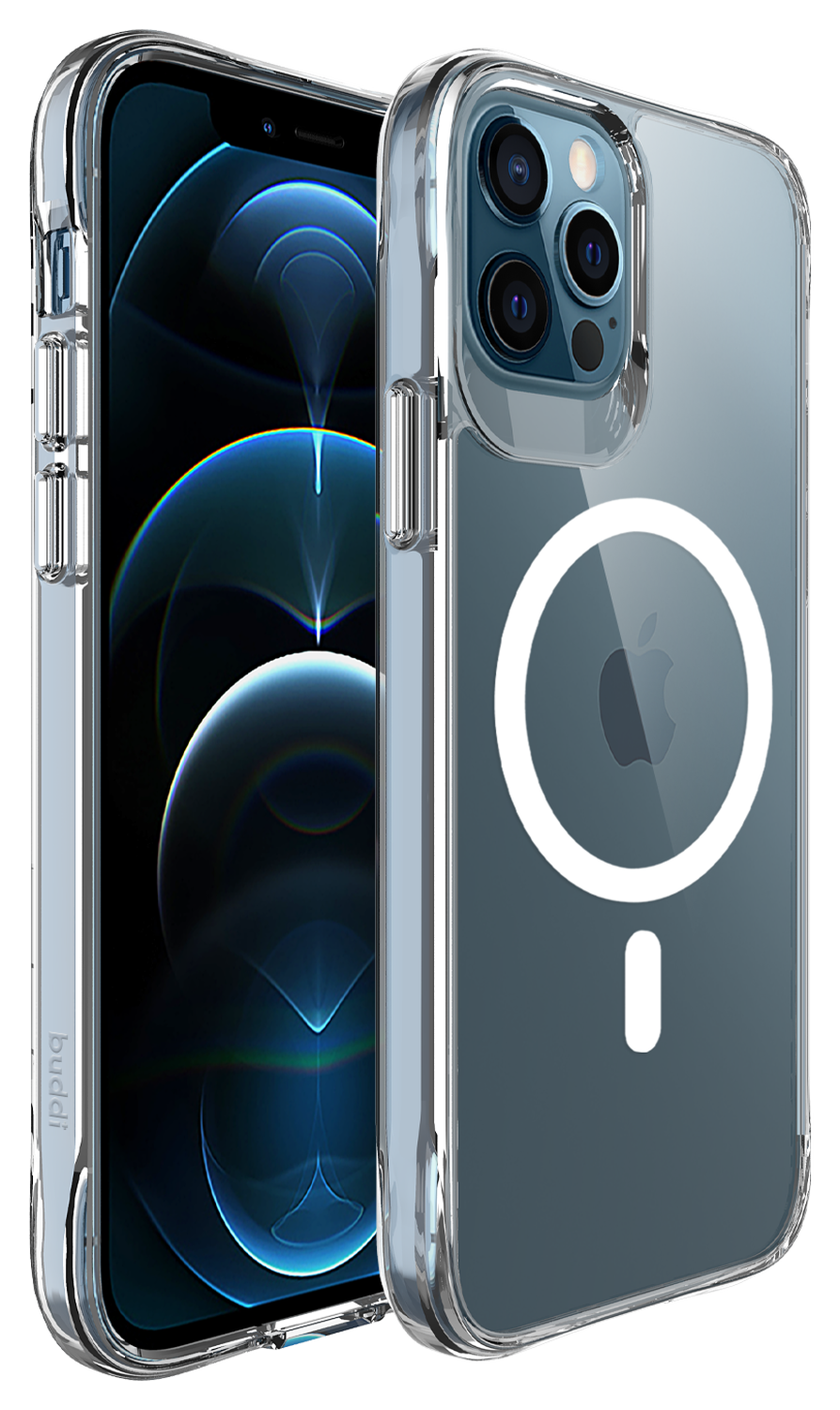 Buddi Core Apple iPhone 12 / 12 Pro Hoesje MagSafe Back Cover Transparant afbeelding 8