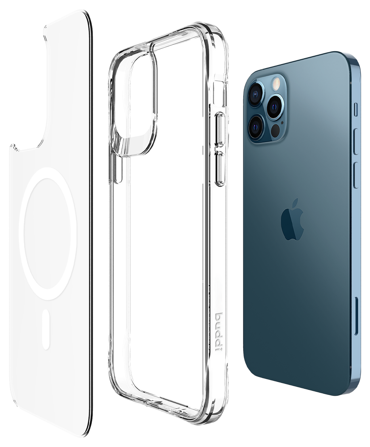 Buddi Core Apple iPhone 12 / 12 Pro Hoesje MagSafe Back Cover Transparant afbeelding 9