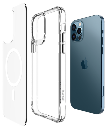 Buddi Core Apple iPhone 12 / 12 Pro Hoesje MagSafe Back Cover Transparant afbeelding 9