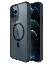 Buddi Hybrid Apple iPhone 12 / 12 Pro Hoesje MagSafe Transparant Zwart afbeelding