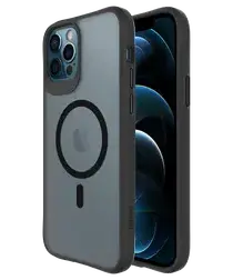 Buddi Hybrid Apple iPhone 12 / 12 Pro Hoesje MagSafe Back Cover Matte Zwart afbeelding