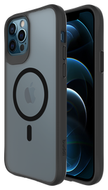 Buddi Hybrid Apple iPhone 12 / 12 Pro Hoesje MagSafe Back Cover Matte Zwart