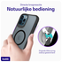 Buddi Hybrid Apple iPhone 12 / 12 Pro Hoesje MagSafe Back Cover Matte Zwart afbeelding 4