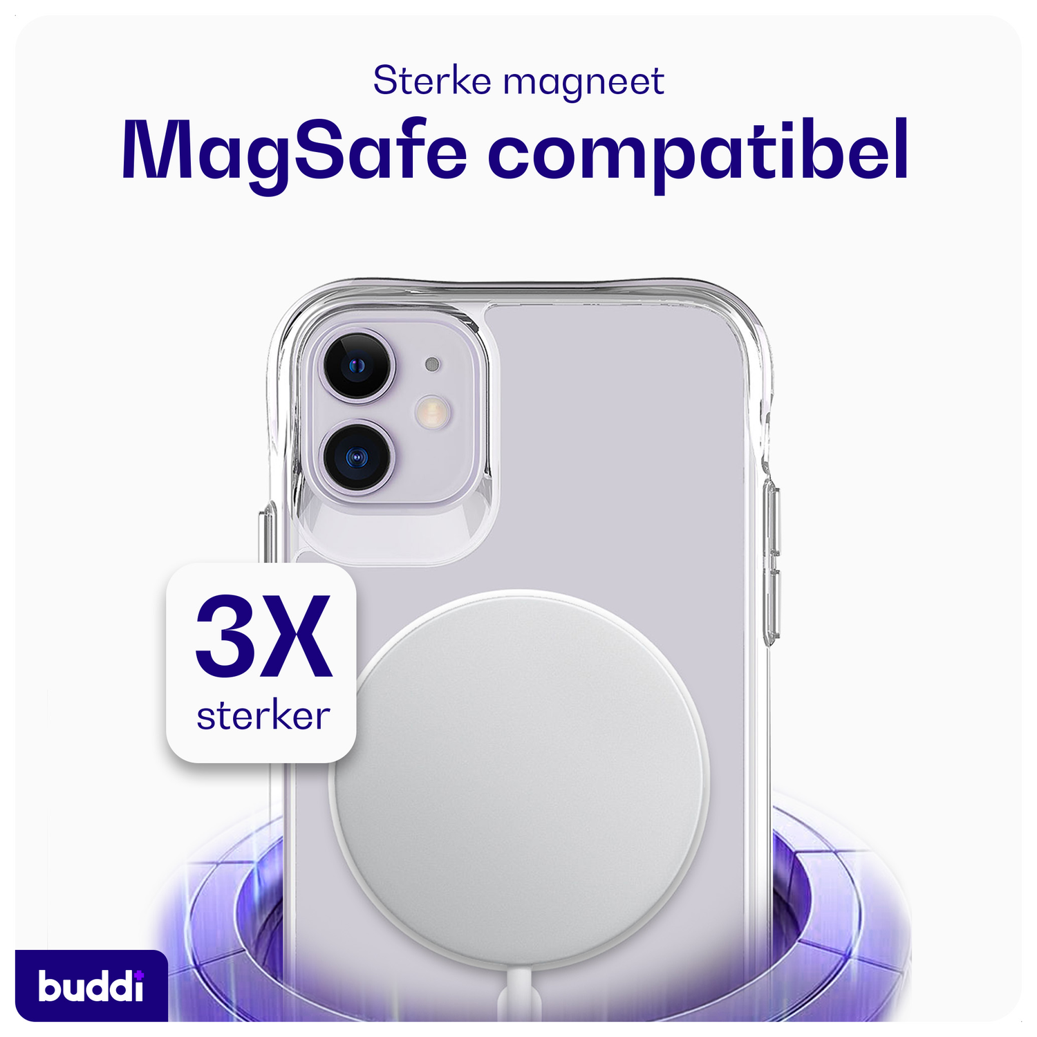Buddi Core Apple iPhone 11 Hoesje MagSafe Back Cover Transparant afbeelding 3