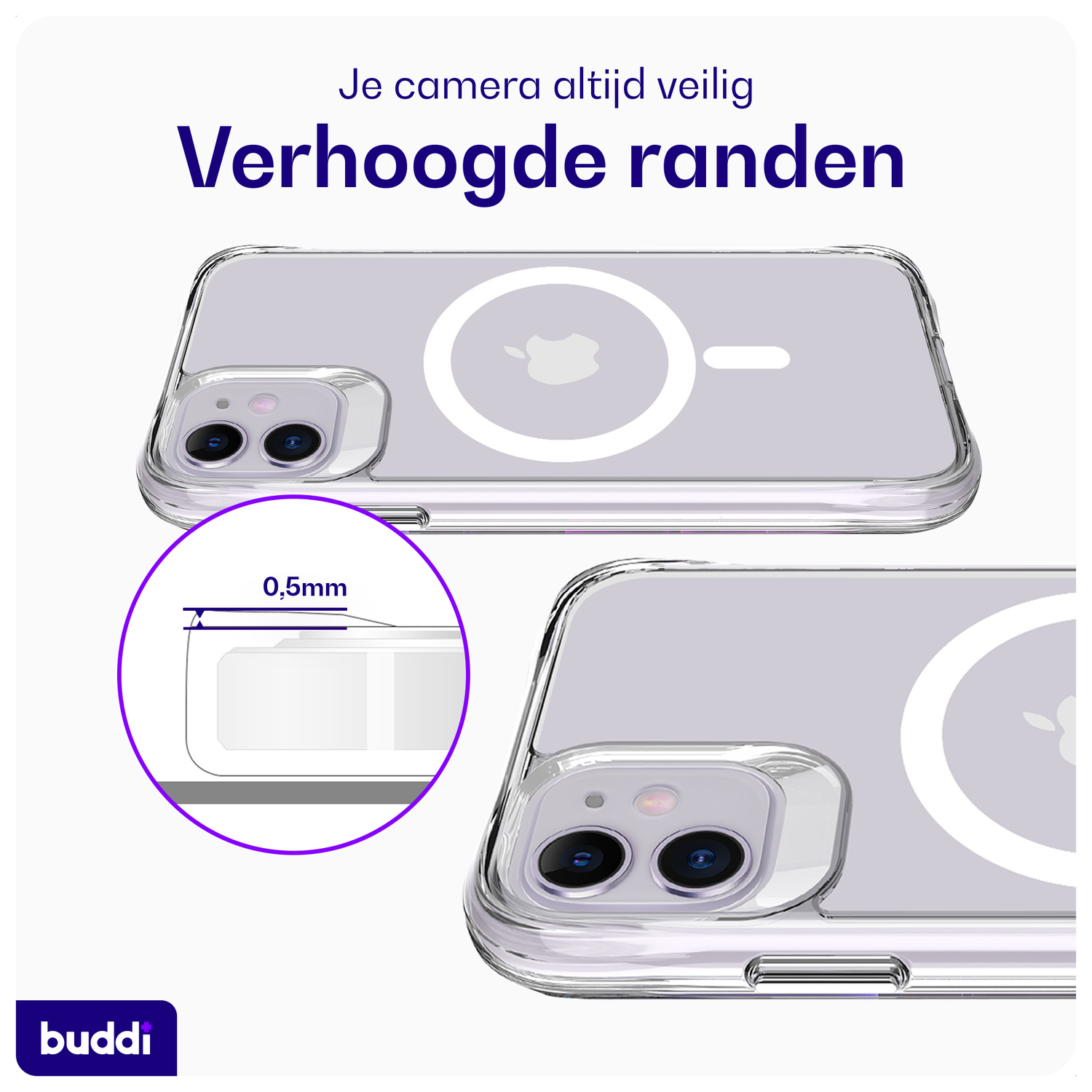 Buddi Core Apple iPhone 11 Hoesje MagSafe Back Cover Transparant afbeelding 5