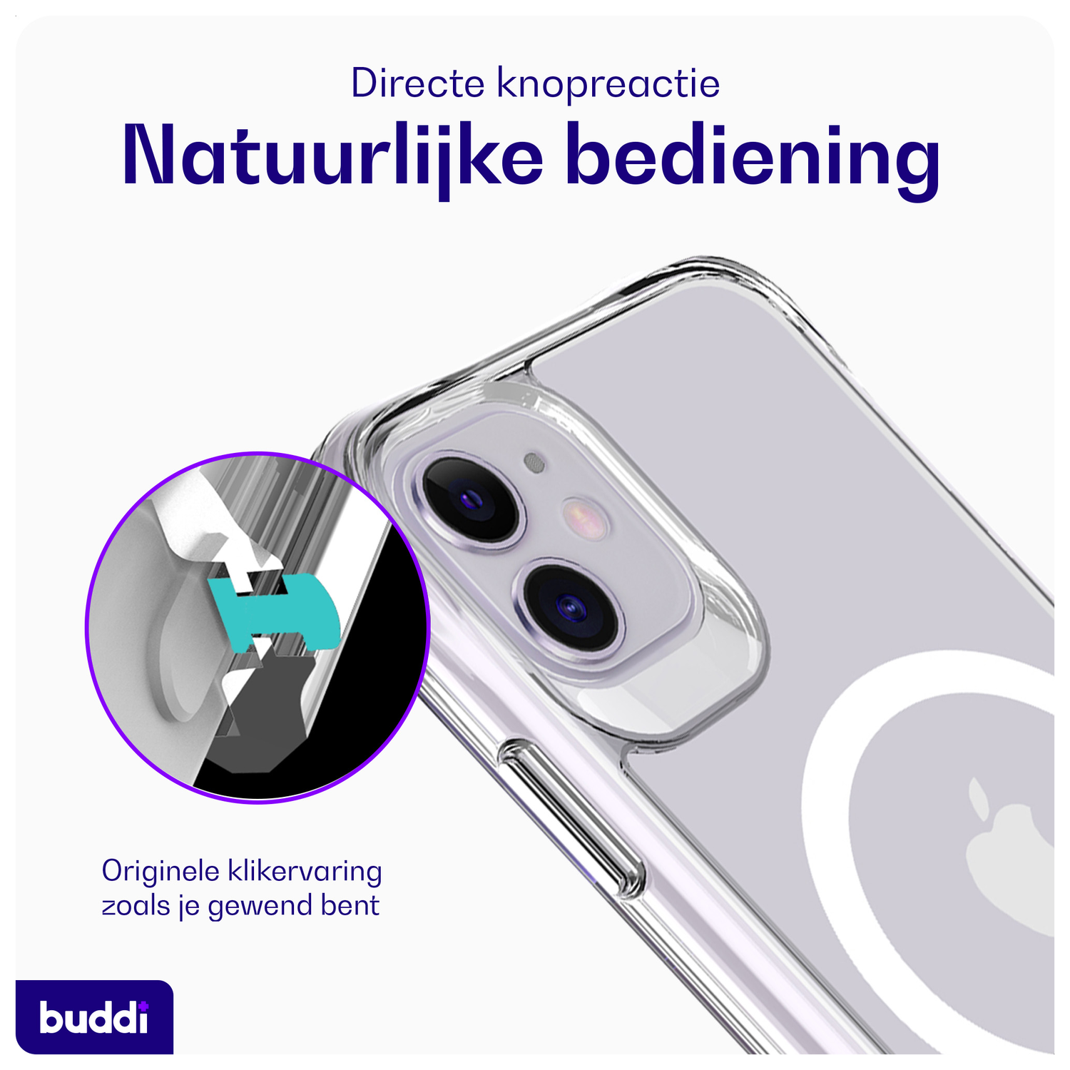 Buddi Core Apple iPhone 11 Hoesje MagSafe Back Cover Transparant afbeelding 6