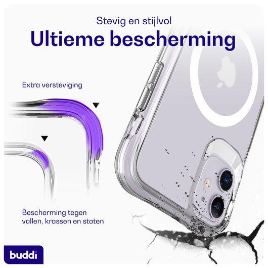 Buddi Core Apple iPhone 11 Hoesje MagSafe Back Cover Transparant afbeelding 2