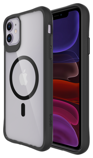 Buddi Hybrid Apple iPhone 11 Hoesje MagSafe Back Cover Transparant Zwart afbeelding 1