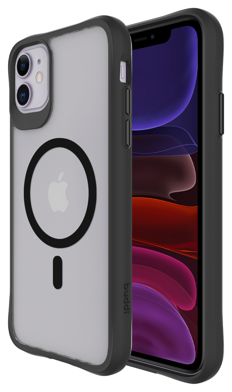 Buddi Hybrid Apple iPhone 11 Hoesje MagSafe Back Cover Matte Zwart afbeelding 1