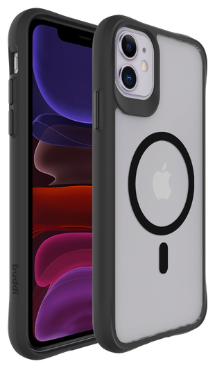Buddi Hybrid Apple iPhone 11 Hoesje MagSafe Back Cover Matte Zwart afbeelding 8