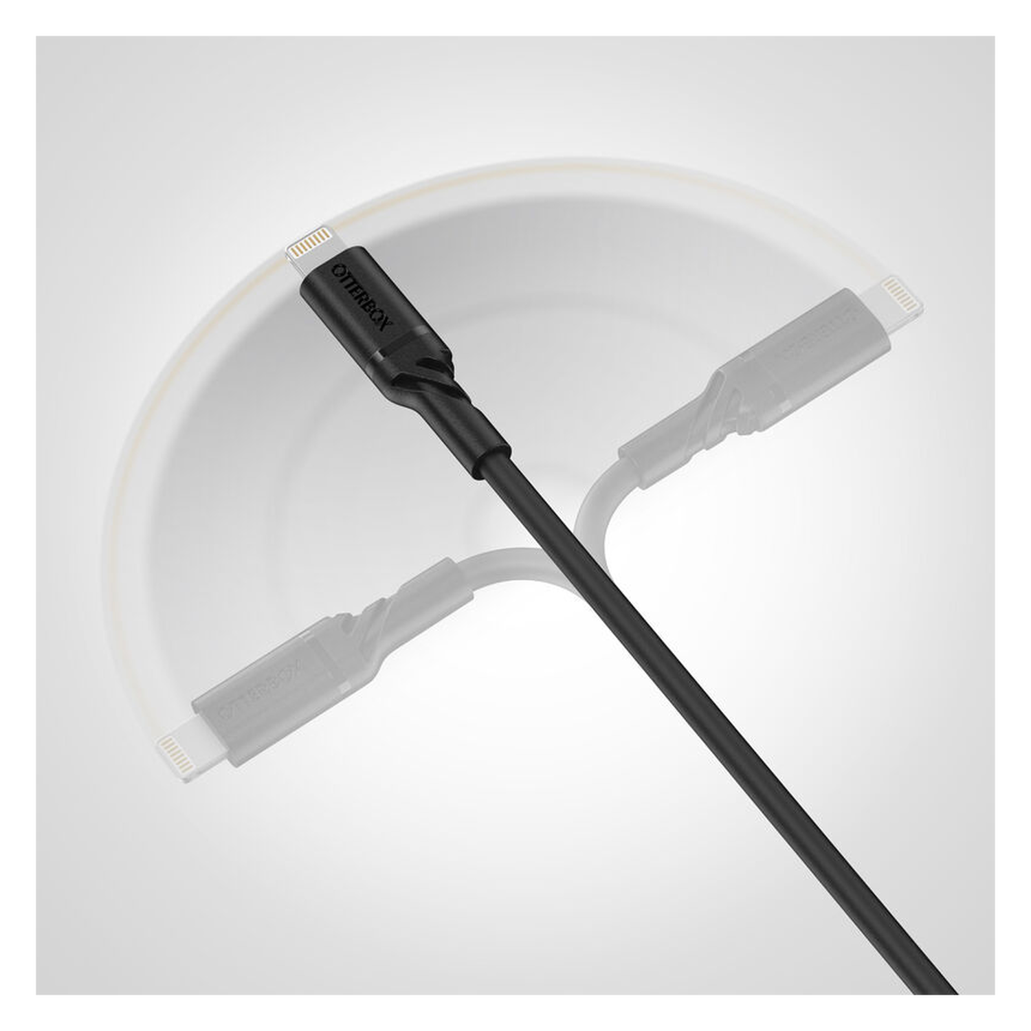 OtterBox 3A USB-A naar Lightning Kabel 1M Zwart afbeelding 3
