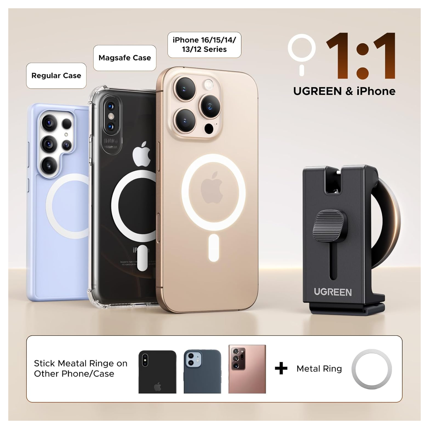 Ugreen Magsafe Opvouwbare Houder voor Vliegtuig en Kantoor afbeelding 7