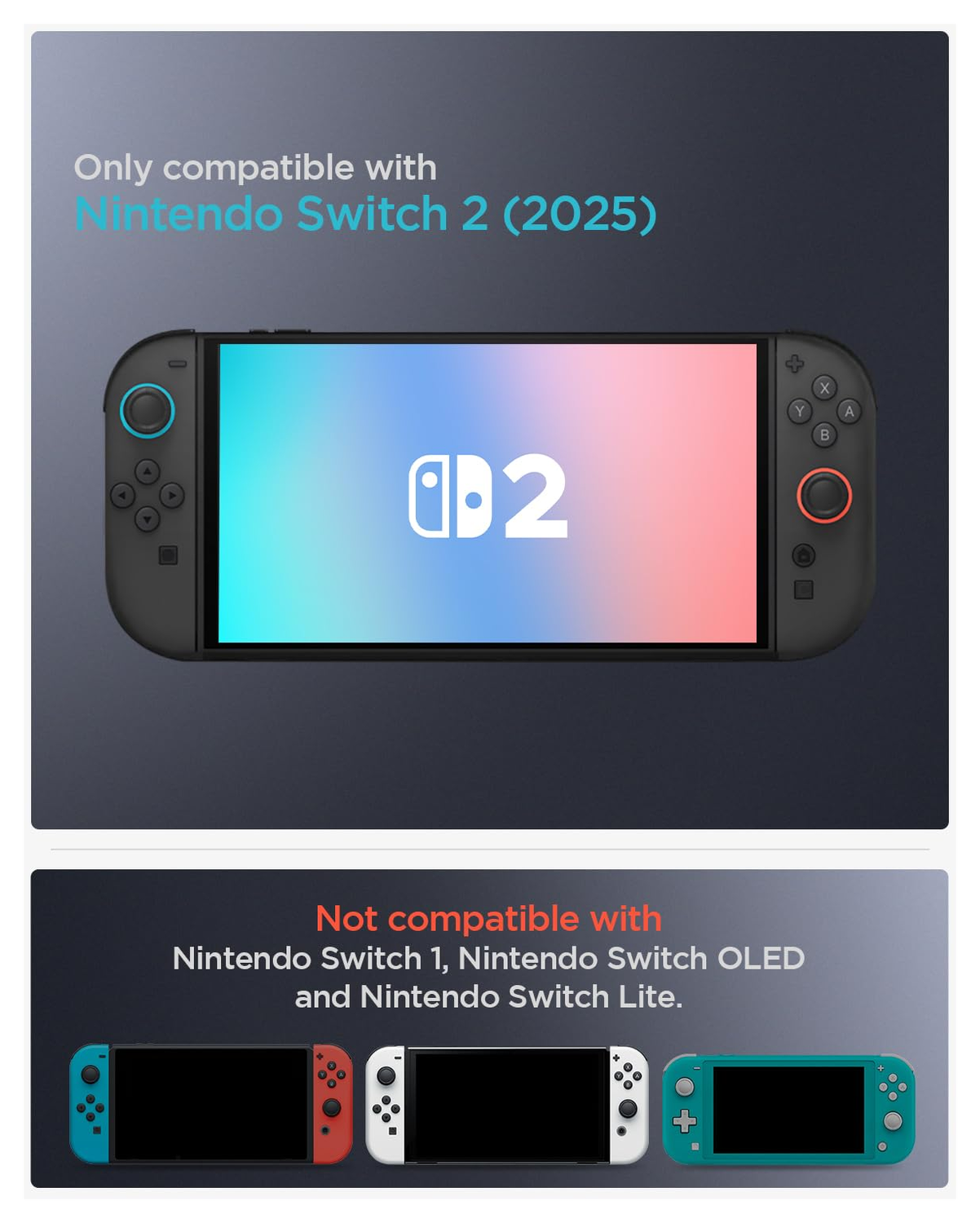 Spigen Nano Pop Nintendo Switch 2 Hoesje met Kickstand Rood Blauw afbeelding 2
