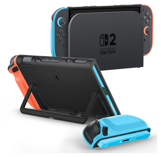 Spigen Nano Pop Nintendo Switch 2 Hoesje met Kickstand Rood Blauw afbeelding 1