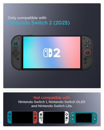 Spigen Nano Pop Nintendo Switch 2 Hoesje met Kickstand Rood Blauw afbeelding 2