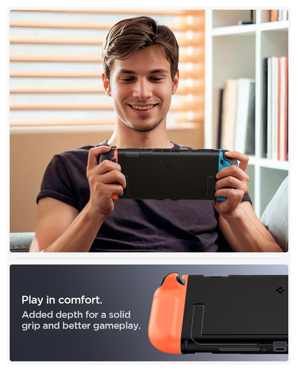 Spigen Nano Pop Nintendo Switch 2 Hoesje met Kickstand Rood Blauw afbeelding 4