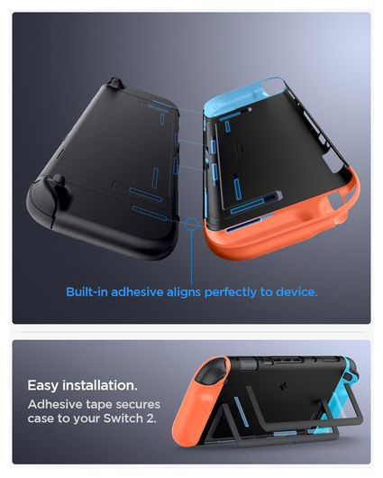 Spigen Nano Pop Nintendo Switch 2 Hoesje met Kickstand Rood Blauw afbeelding 7